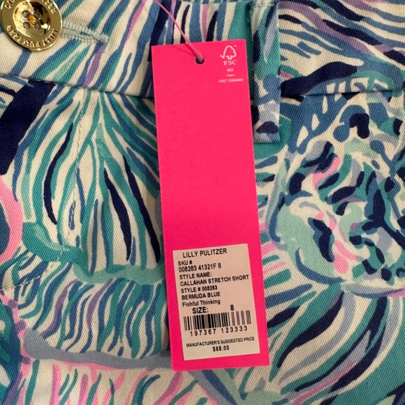 NWT Lilly Pulitzer Callahan Stretch Shorts - Bermuda Blue – Fishful Thinking - 8 - Picture 3 of 6